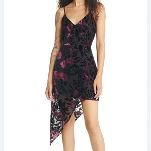 LULUS Evenings With You Floral Velvet Cocktail Dress